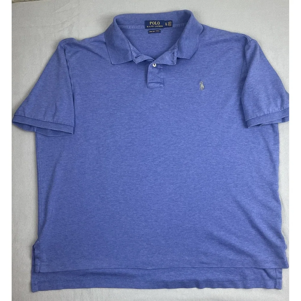 Ralph Lauren Polo Men's Pima Soft Touch Blue XL Polo‎ Shirt
